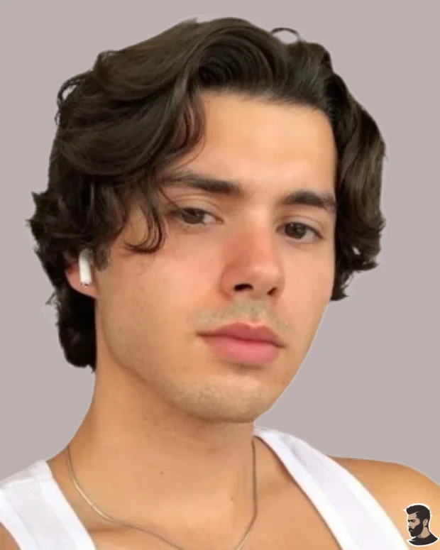 14 Best Low Taper Middle Part Haircuts for Men in 2025 2 Low Taper Middle Part with Curtain Bangs